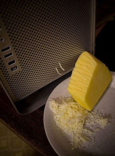 Use your computer case as a cheese grater