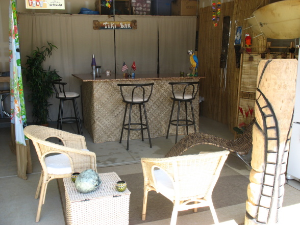 Got nowhere good to go in your town? Build your own tiki bar in your garage.