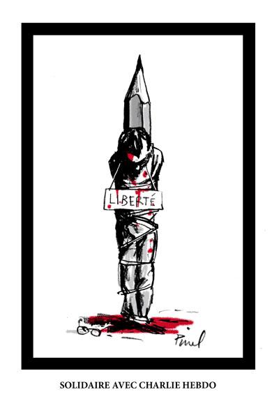 Freedom. Supporting Charlie Hebdo.