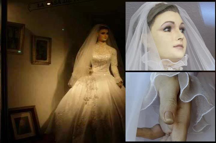 She's a mannequin in the window of a bridal shop in Mexico. But she's just not your ordinary mannequin, and some find the details a little too realistic.