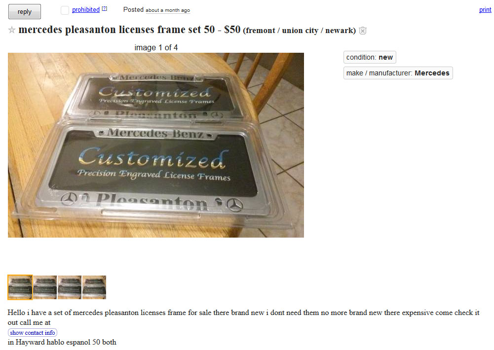 I didn't know those free dealership plate frames were worth that much.