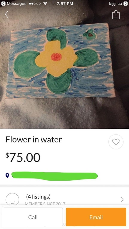 Trying to make some profit off of your kids kindergarten work