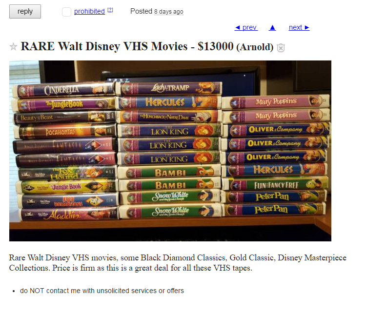 It's even more rare to find someone who still watches VHS tapes