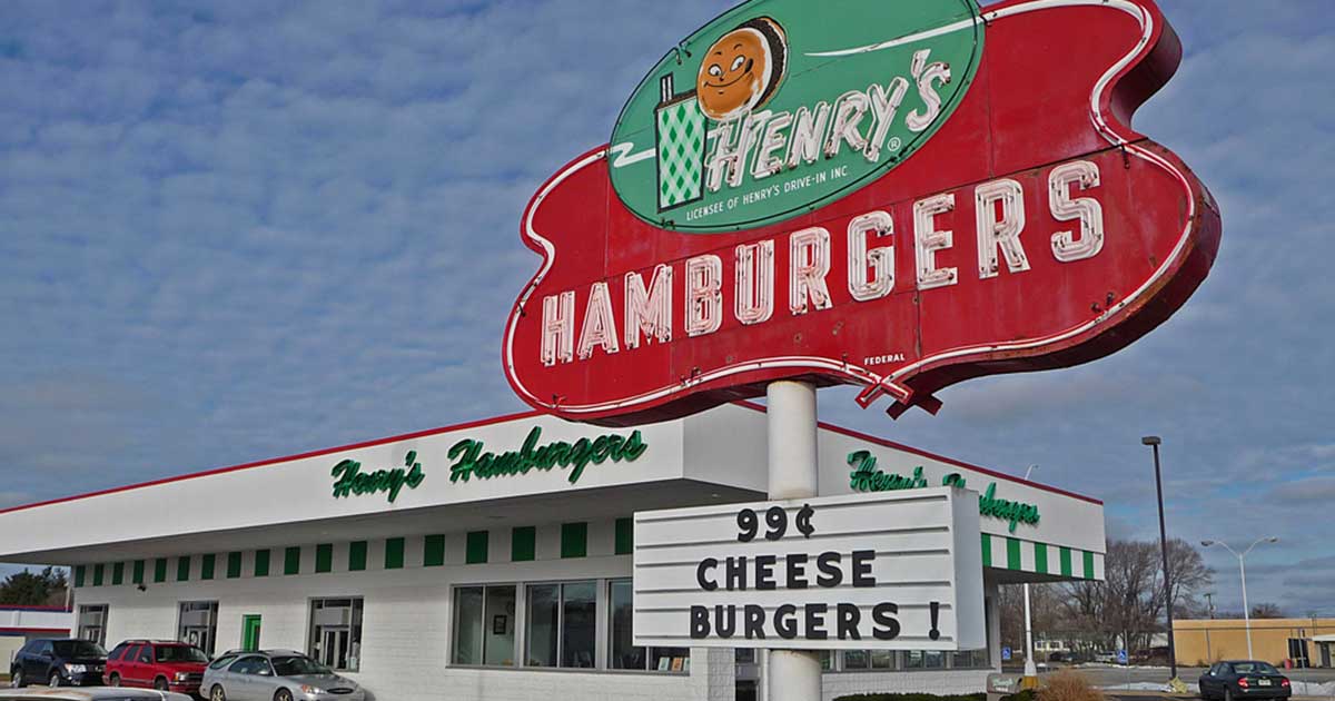 fast food restaurants - Whenrys & Licensee Of Henry'S DriveIn Inc Hamburgers Pany't Hamburgers Ttttttttttiii Cheese Burgers Cheese