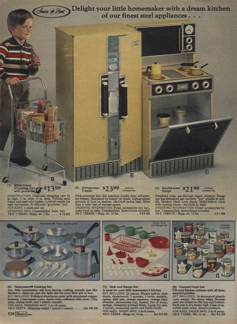 sears wish book 1975 - Chau Delight your little homemaker with a dream kitchen of our finest steel appliances .. 00 Oo . To Double 52199 c her C $1399 $2399 werden Construction Om Prasadou de re Sele p as Forage 3 Ordering Infamation Food com m on L E 13 