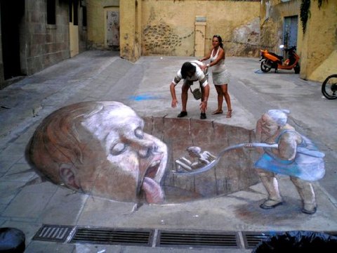 Amazing 3D Chalk Art