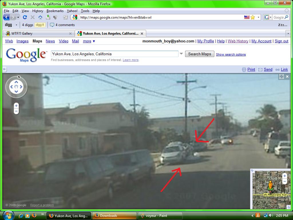 and here is the person with plastic all over the street. (The image has been blocked from viewing up close)
