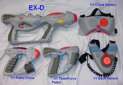 old laser tag toy - V1 Chest Sensor ExD Wants V1 Pistol Clone V1 TeamForce Pistol v1 Back Sensor