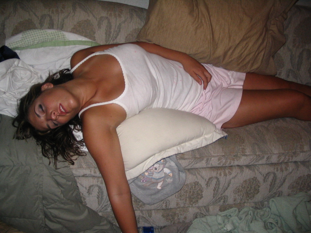 Funny Drunk Girl Passed Out