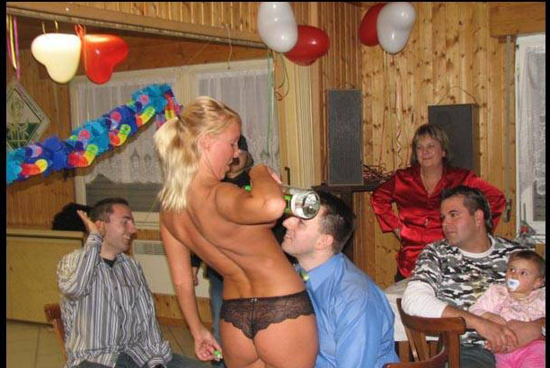 WTF When you See It - Stripper doing her thing in what appears to be a family environment.