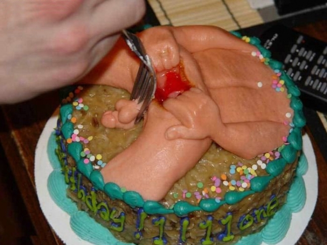 Now that everyone is posting their own disgusting cakes, I'll repost one that tops them all.