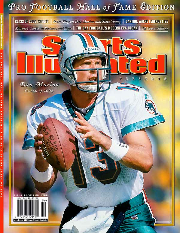 Dan Marino has 61,361 passing yards with 420 TDs. He was the first player to ever throw for 5000 yards in a single season and threw for a then record 48 TDs in 1984. He went to 9 Pro Bowls.