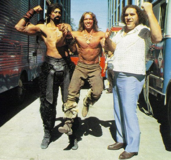 Wilt Chamberlain, Arnold, and Andre the Giant