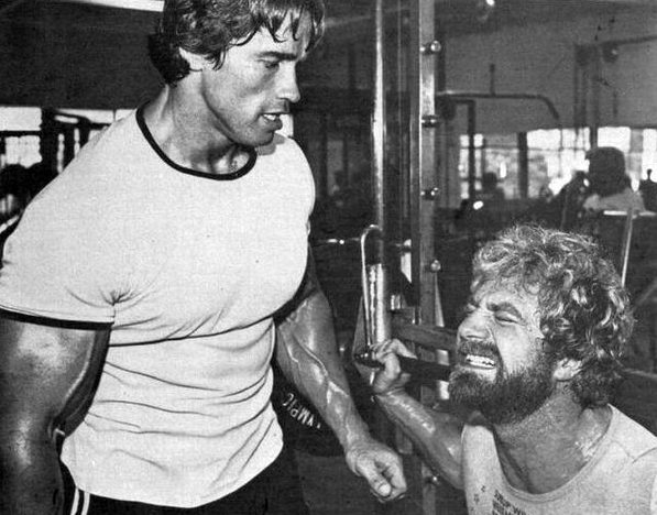 lifting weights with Zach Galifianakis