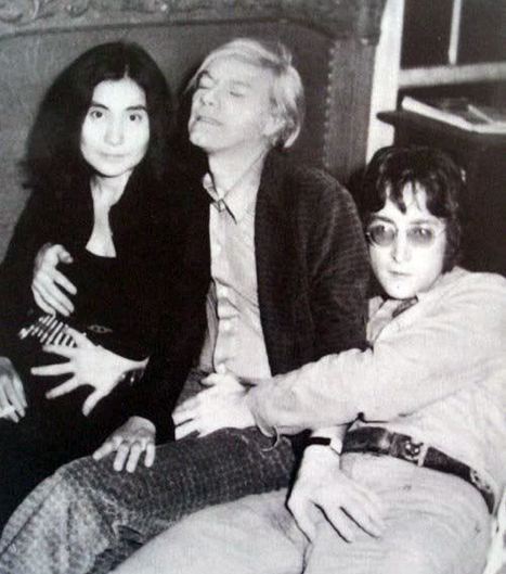 Yoko Ono, Andy Warhol & John Lennon