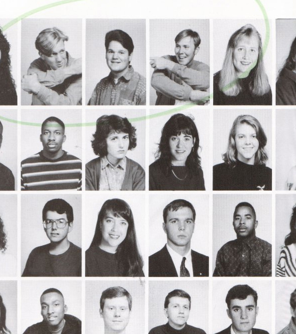 twins that have a random person split them up in the yearbook