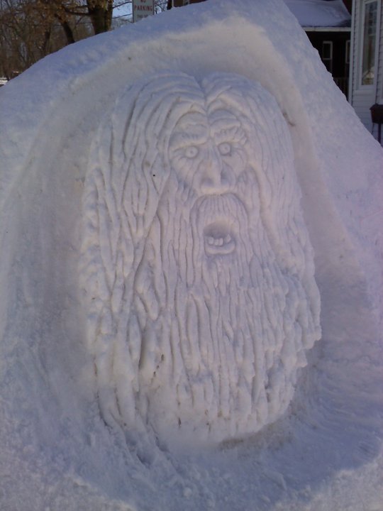 My Bro made this from snow.