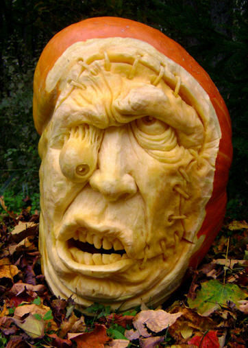 Extremely Complex Pumpkin Carvings