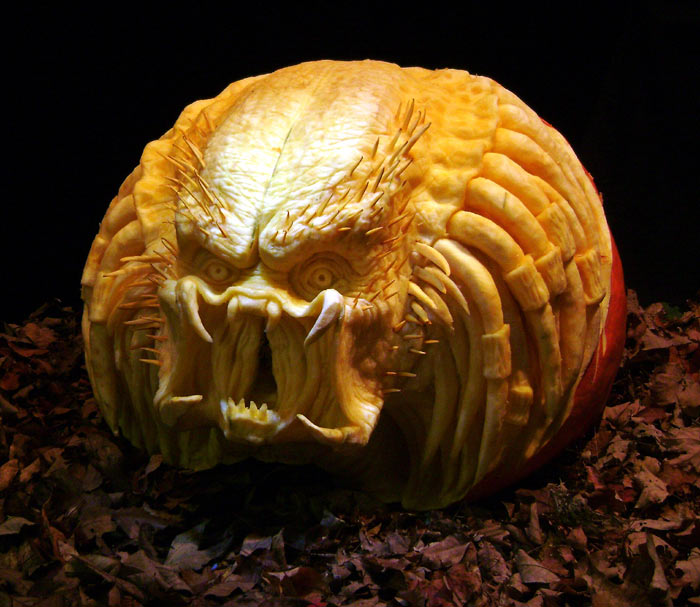 Extremely Complex Pumpkin Carvings