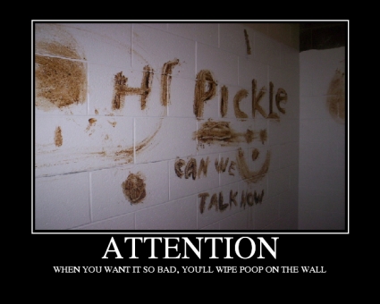 When you want it so bad, you'll wipe poop on the wall!
