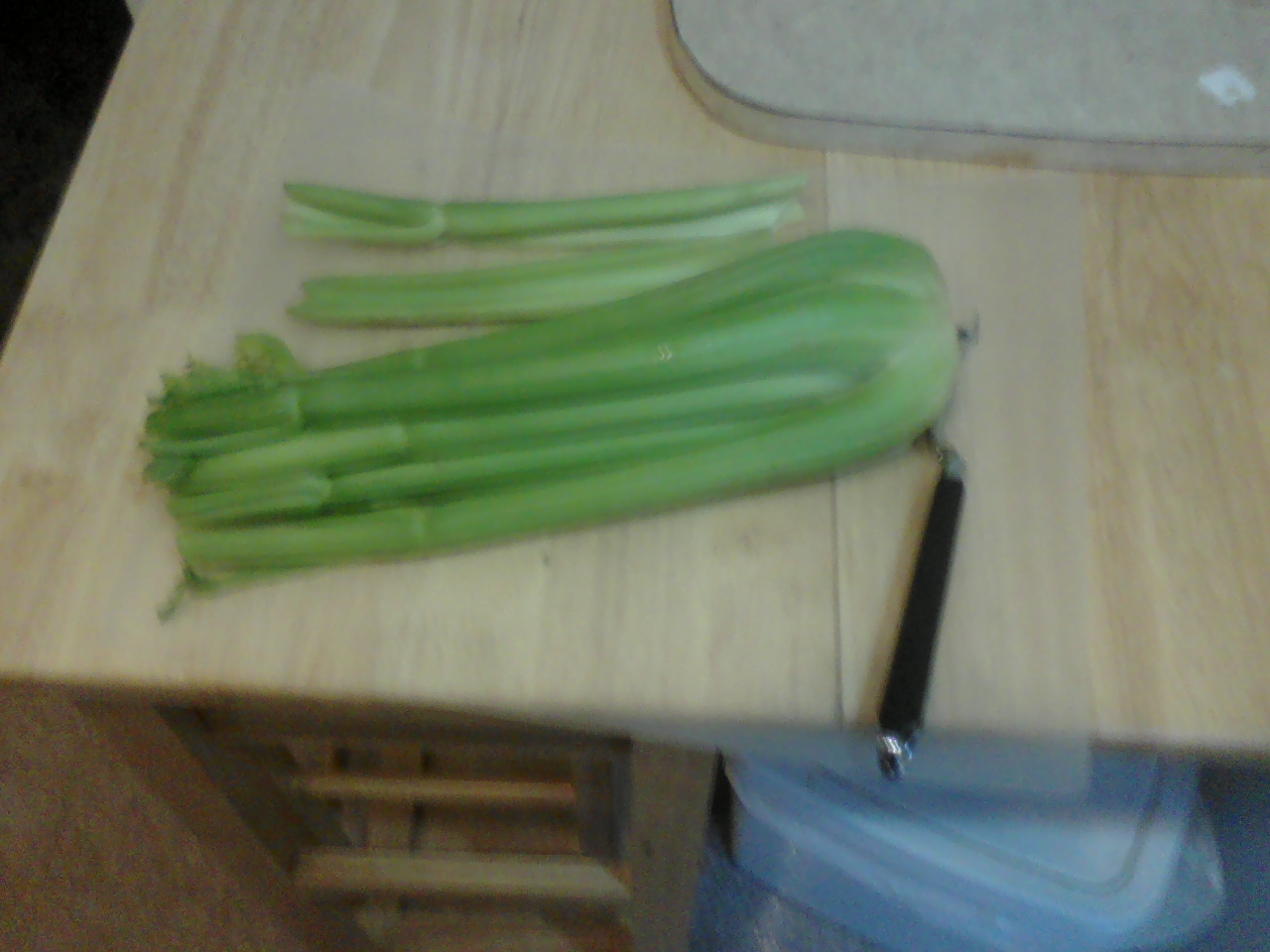 Take the old celery out of the fridge