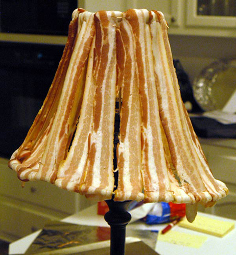 I wonder if the lamp actually cooks the bacon.