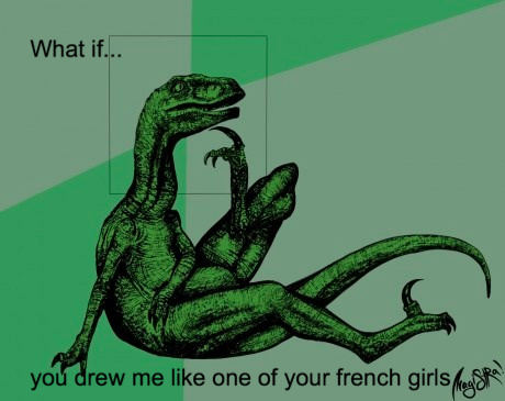velociraptor meme full - What if... you drew me one of your french girls og ske