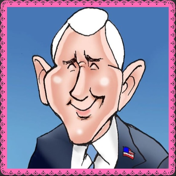 mike pence caricature