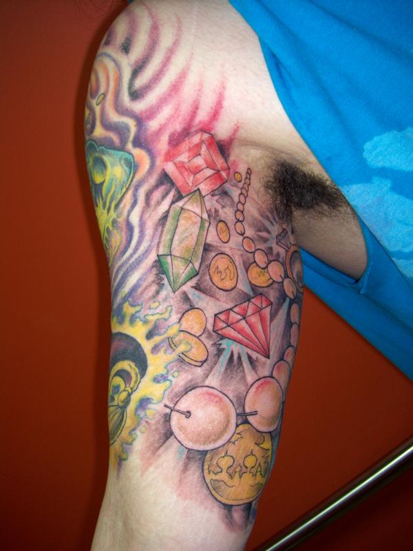Awesome tatts by my man Tom Ouellette Kustom kulture tattoos