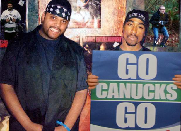 The Vancouver Canucks supported by Tupac Shakur