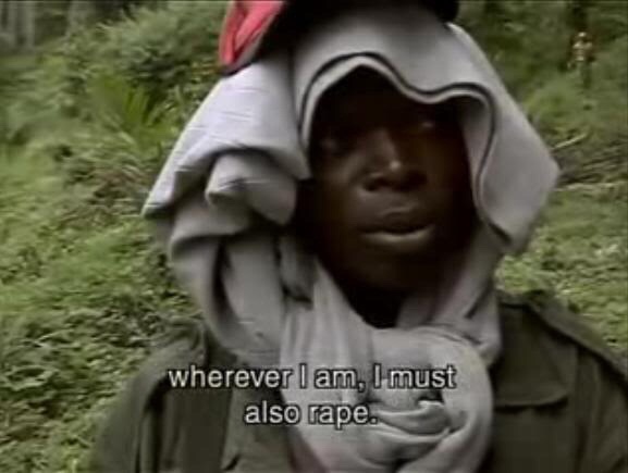Dank meme of man in jungle wearing strange hat saying wherever he is, he must rape