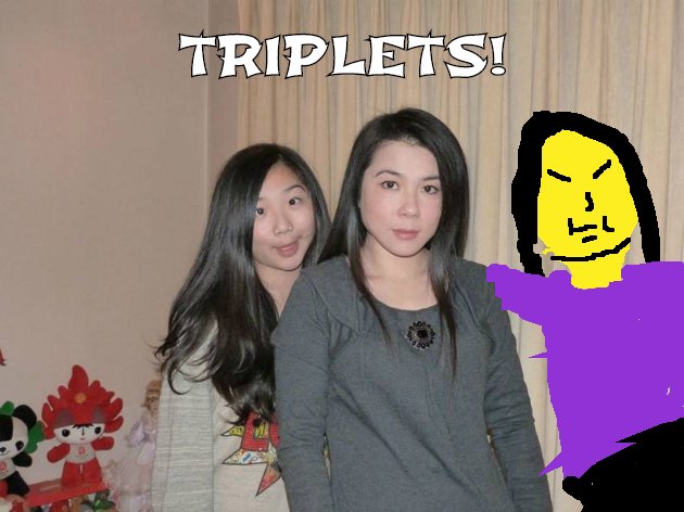Three Asian Girls who look alike in every way