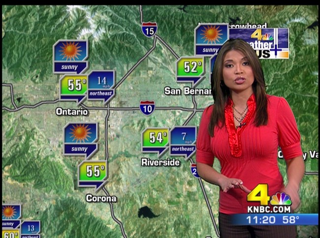 most beautiful weather girl in the world