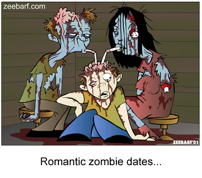 cartoon - zeebarf.com Romantic zombie dates...