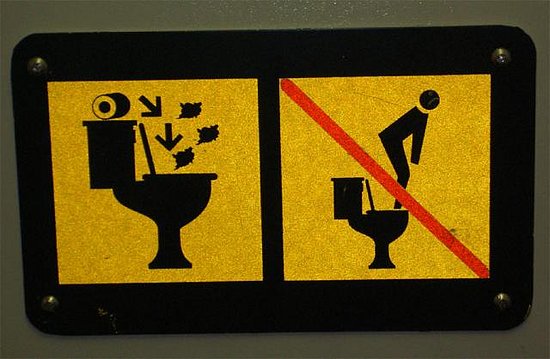 Crazy bathroom signs