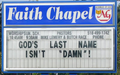 America's Funniest Church Signs