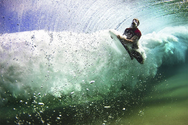 Awesome pic of a dude boogie boarding