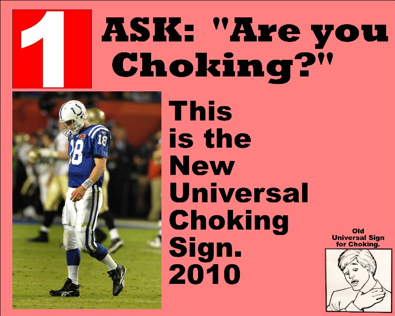 New Universal Sign for Choking 2010