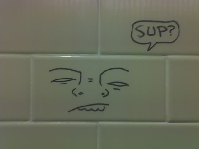 Sometimes graffiti is actually pretty funny. Found this on the wall in a local Barnes and Noble restroom. I LOL'd.