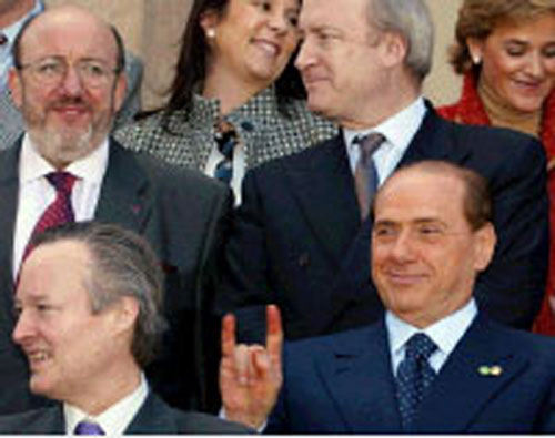 Hilarious pictures of Italian Prime Minister Berlusconi
