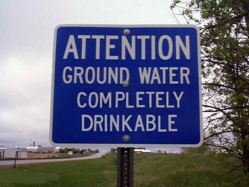 protection of groundwater - Attention Ground Water Completely Drinkable