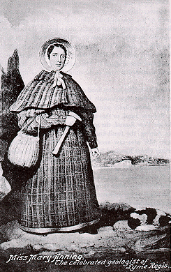 Neat black and white picture of Miss Mary Anning