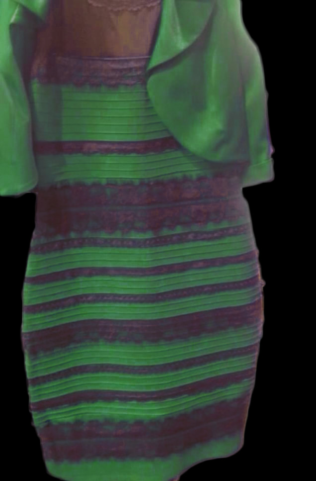 Какого цвета платье вы видите