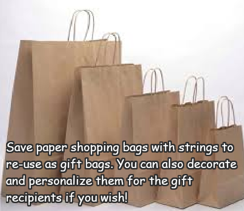 paper bags manufacturers - Save paper shopping bags with strings to reuse as gift bags. You can also decorate and personalize them for the gift recipients if you wish!