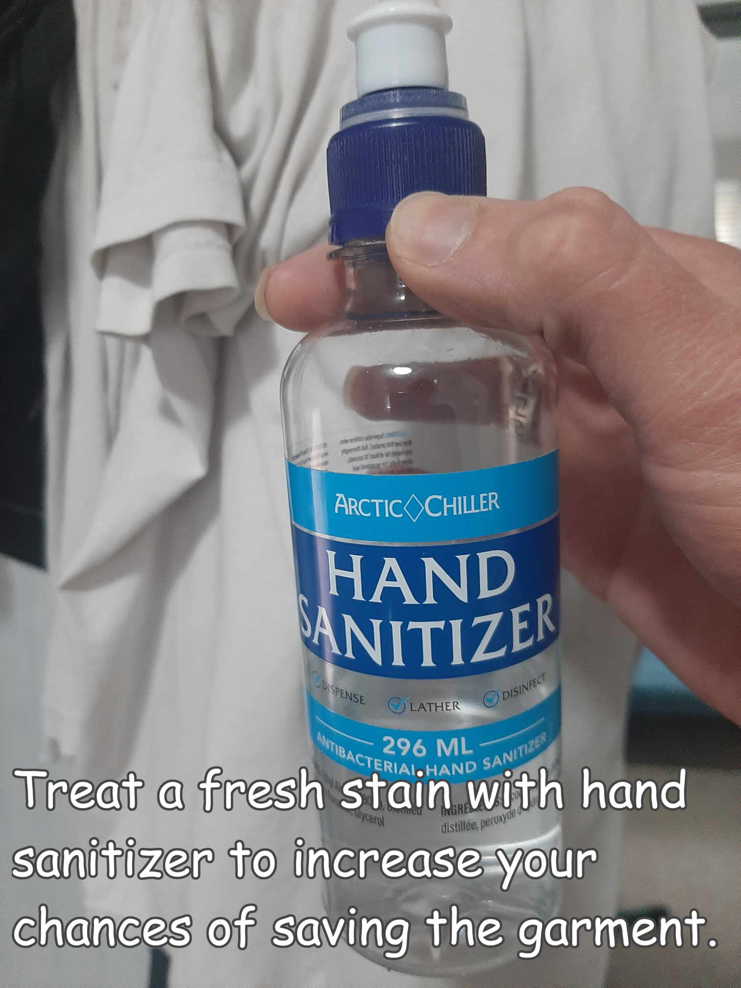 dear twilight fans - Woteriai. Hand Santa ArcticChiller Hand Anitizer 296 Ml Treat a fresh stain with hand Sanitizer to increase your chances of saving the garment.