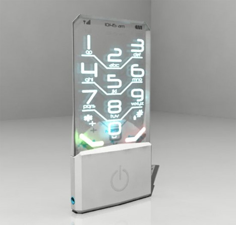 A cell phone that is completely transparent.