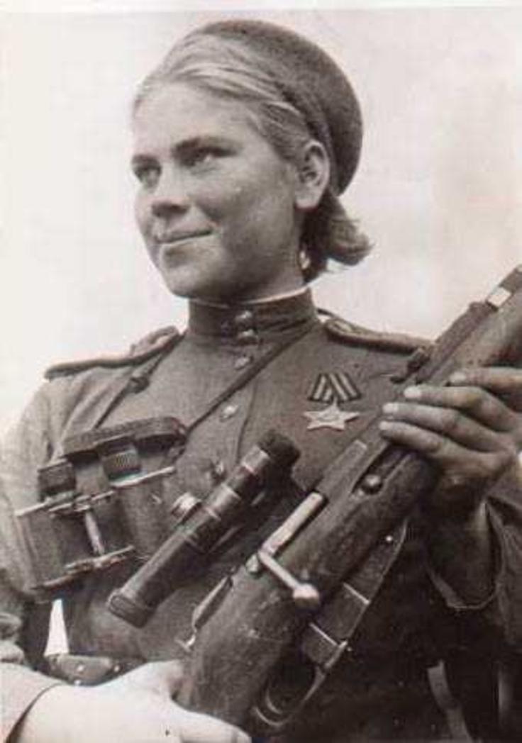 If you're gonna mess with Roza Shanina you better do it up close because she's a sharpshooter from far away. In WWII she had 54 confirmed sniper kills as she helped her native Soviet Union fight off the Nazis. And best of all, she made it look gooood.