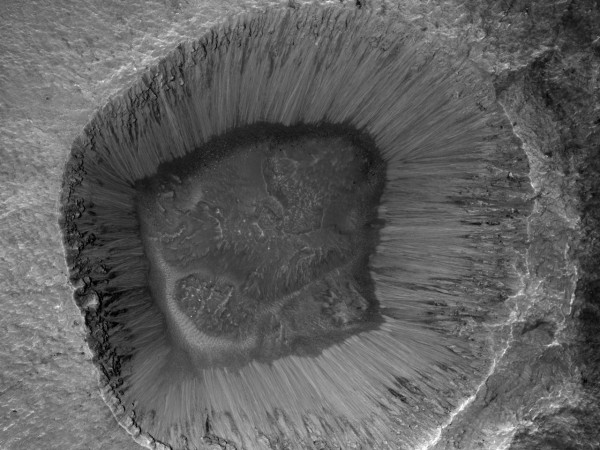 A Fresh Crater on Mars