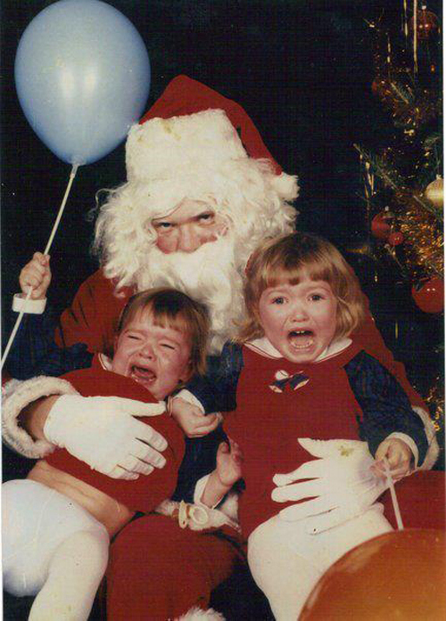 Evil Dude Santa - Just look into those eyes.. pure EVIL! Run for your lives kids, run away!