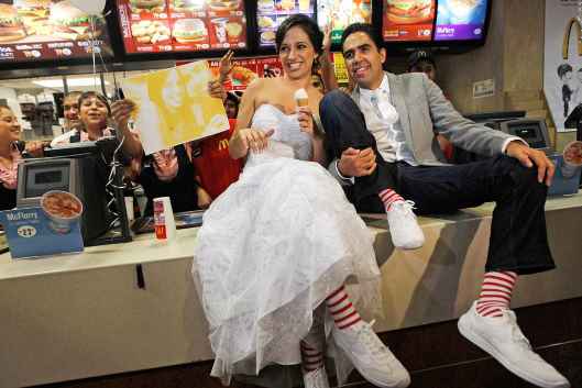 Fast-food wedding